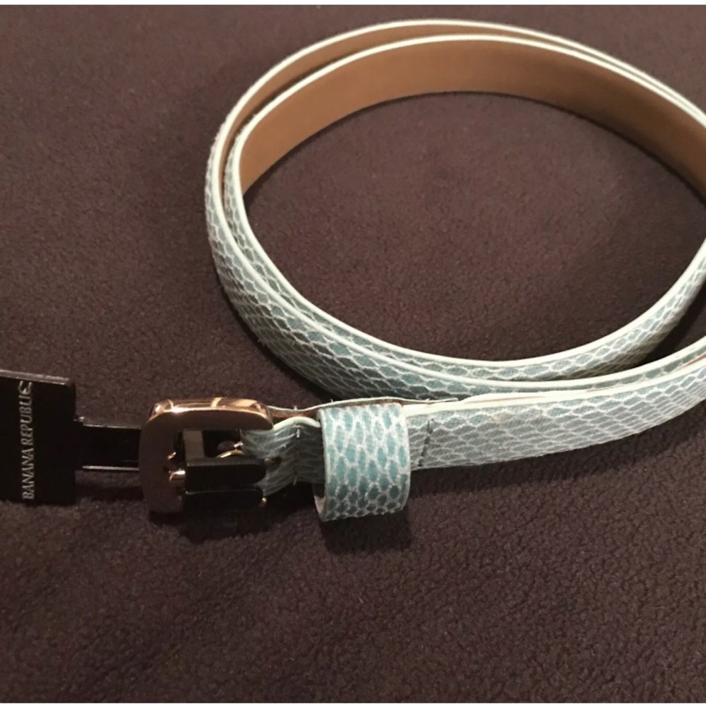 Banana Republic Turquoise Snake Skin Womens Belt